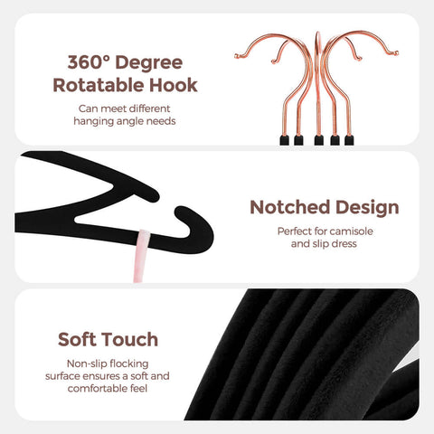 non slip black hangers