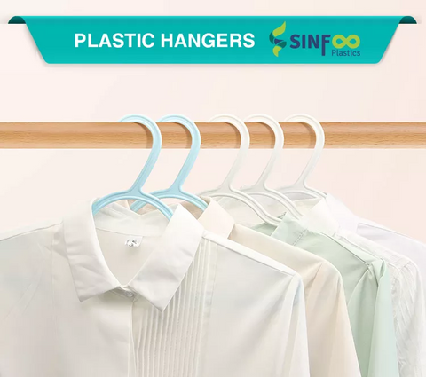 Sinfoo 17 inch Standard Adult Plastic Clothes Hanger - Sinfoo 17 inch Standard Adult Plastic Clothes Hanger