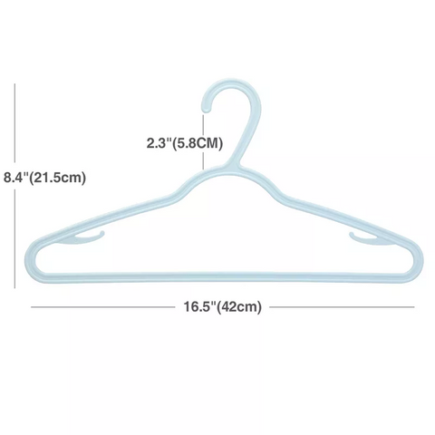 Sinfoo 17 inch Standard Adult Plastic Clothes Hanger - Sinfoo 17 inch Standard Adult Plastic Clothes Hanger