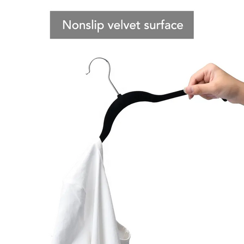 Sinfoo Closet Black Velvet Shirt Dress Cloth Hangers - Sinfoo Closet Black Velvet Shirt Dress Cloth Hangers
