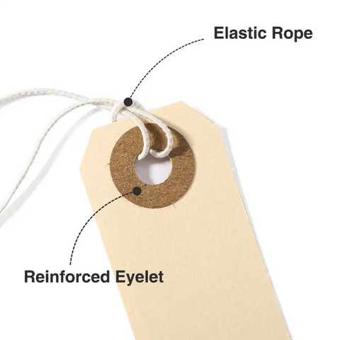 Sinfoo Blank Reinforced Hole Manilla Kraft Inventory Shipping Tags with Elastic String - Sinfoo Blank Reinforced Hole Manilla Kraft Inventory Shipping Tags with Elastic String
