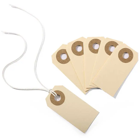 Sinfoo Blank Reinforced Hole Manilla Kraft Inventory Shipping Tags with Elastic String - Sinfoo Blank Reinforced Hole Manilla Kraft Inventory Shipping Tags with Elastic String