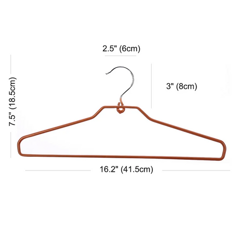 16.2" Non Slip PVC Coated Iron Metal Laundry Hanger - 16.2" Non Slip PVC Coated Iron Metal Laundry Hanger