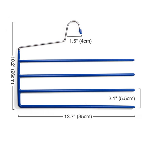 13.7" Non Slip 4 Layers Space Saving PVC Coated Metal Hanger - 13.7" Non Slip 4 Layers Space Saving PVC Coated Metal Hanger