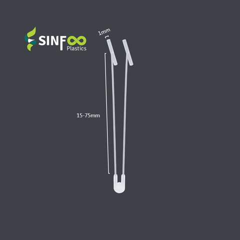  - Sinfoo Wholesale Clear PP Plastic Double Tag Pin Fastener V Pins