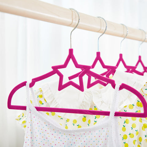  - Sinfoo Children Anti-slip Flocking Velvet Clothes Hanger