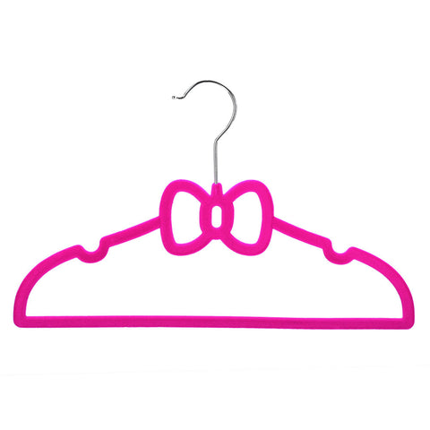 - Sinfoo Custom Non Slip Cute Bowknot Shape Clothes Velvet Hangers