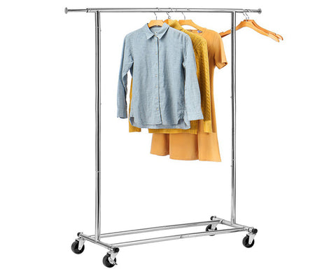gd003 rolling clothing rack front view